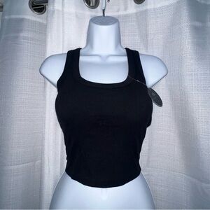 Klassy Network Black Fitted Crop Tank Top